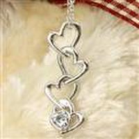 【送料無料】インフィニティーラブネックレス(ホワイト）