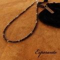 【即納】esperanto ブラックスピネル ネックレス シルバービーズ 45cm エスペラント　【メール便対応/メール便送料無料】