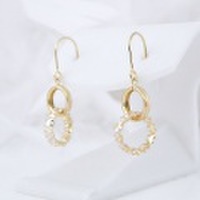 １８金　リングの様なまるがゆれて綺麗なピアス 彼女 誕生日 ジュエリー アクセサリー ∞ y110155