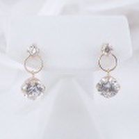 Ｋ10ＰＧ 10金ピンクゴールド ＣＺピアス　大ぶり揺れるピアス 彼女 誕生日 ジュエリー アクセサリー ∞ y110134