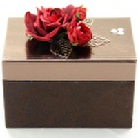 アートフラワー 造花 インテリア バラのジュエリーケース