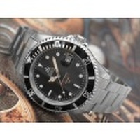 エルジン ELGIN 腕時計 オートマチック FK1405S-B 黒 メタルベルト