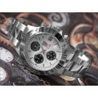 エルジン ELGIN 腕時計 クロノグラフ FK1184S-W 白 メタルベルト