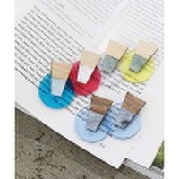 クリアカラー×ウッドピアス/5カラー