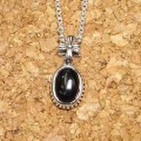 シルバー925 オニキスクロスペンダントトップ 5-399