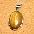 シルバー925 ゴールデンタイガーアイ ハンドメイドペンダントトップ ST-233