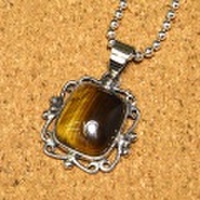 シルバー925 タイガーアイハンドメイドペンダントトップ ST-133