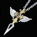 ジェムケリーエンジェルウィングクロスネックレス
