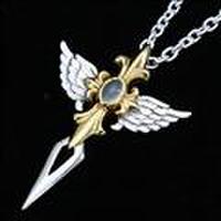 ジェムケリーエンジェルウィングクロスネックレス