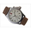 スイスミリタリー SWISS MILITARY 腕時計 CLASSIC CROWN PRO ML371 スモールセコンド ホワイト 39mm メンズ ベージュテキスタイルベルト
