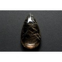 スモーキーゴールドルチルクォーツ【13】天然石ルース・カボション（40×22mm）