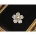 スワロフスキー通販　　パールXスワロフスキーブローチ Moon Jewelry