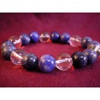 ソーダライト・水晶・ブレスレット