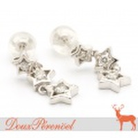 ダイヤモンド 星モチーフ ピアス K18WG D:0.1 D:0.1 [18金ホワイトゴールド]