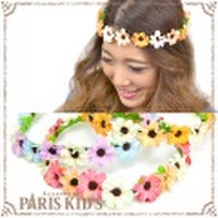 トリプル カラー フラワー 花かんむり 花冠 hrtrd colpo