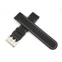 ハミルトン純正ベルト22mm/カーキエックスウインド用ブラックラバーベルトH600776106