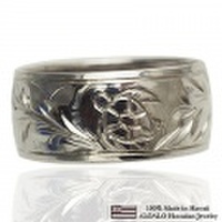 ハワイアンジュエリー オーダーメイド 1.75mm厚 幅10mm スターリングシルバー925 バレルリング