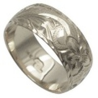 ハワイアンジュエリー オーダーメイド 1.75mm厚 幅8mm スターリングシルバー925 バレルリング