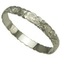 ハワイアンジュエリー 本格オーダーメイドシルバーバングル バレル しっかりした1.75mm厚 10mm　選べるデザインやスタイル