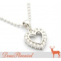 フォリフォリ ダイヤモンドネックレス 750WG(K18) D:0.15 【18金ホワイトゴールド】【レディース】【女性用】【ハート】【かわいい】【Folli Follie】