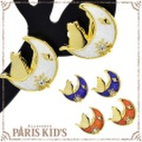 プラネット クレッセントムーン キャット イヤリング ねこ hrtrd colpo