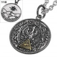 プロビデンスアイ コイン ペンダント ≪3mmアズキチェーン割引セット≫ メンズ ネックレス フリーメイソン プロビデンスの目 [シルバーペンダント] 送料無料