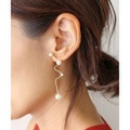 ベントラインパールビジューピアス /2カラー