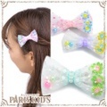ポップ ドット チュール リボン ヘアクリップ パリスキッズ本店 原宿 pariskid’s 公式 通販 安い ymgir