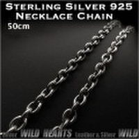メンズ　ネックレスチェーン　シルバー925　シルバーチェーン　アズキ（大）50cm Men Sterling Silver 925 Necklace Chain Jewelry 20inch WILD HEARTS Leather&Silver (ID nc3749r3)