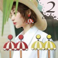 レトロ可愛い パラソル アクリル ピアス プレート 派手 ユニークモチーフ 傘 アンブレラ インパクト dream 770615