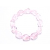ローズクオーツ　ナチュラルタンブルブレスレット
