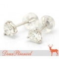 一粒ダイヤ ピアス Pt900 D:0.39 D:0.39 【ダイヤモンド】【1粒】【プラチナ】【レディース】【女性用】