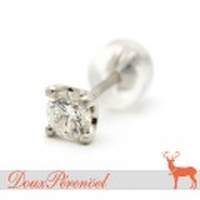 一粒ダイヤ 片耳 ピアス Pt900 D:0.23 [ダイヤモンド プラチナ]