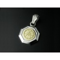 家紋ペンダント・八角・中・ゴールドエンブレム・竹コース