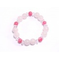 高品質インカローズ＆ローズクオーツ　ラブリーデザインブレスレット