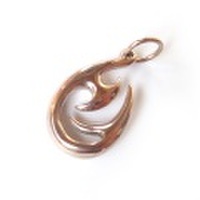 純チタンペンダントトップ　アンカー・ピンクゴールド T55P