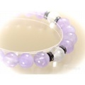 水晶四神彫刻ビーズとラベンダーアメジストのブレスレット