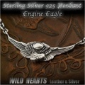 送料無料！シルバー925　エンジン&イーグル　ネックレスペンダント　ハーレーダビッドソン Eagle&Engine Sterling Silver Pendant Necklace Harley-DavidsonWILD HEARTS Leather&Silver(ID pt2788)