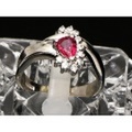 値下げ【PT900 プラチナ】 指輪　リング　ルビー0.51ct ダイヤモンド0.15ct 12.5号　7.0ｇ　レディース　712-0 ジュエリー　人気