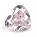 天然ピンクダイヤモンド ルース(裸石) 0.071ct, ファンシー・ライト・パープリッシュ・ピンク, SI-2, ハートシェイプ 【 中央宝石研究所ソーティング袋付 】 【 送料無料 】