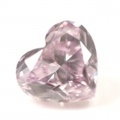 天然ピンクダイヤモンドルース (裸石) 0.065ct, Fancy Purplish Pink, VS-2, ハート 【 中央宝石研究所ソーティング袋付 】【 送料無料 】