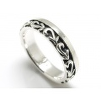 唐草×オキシデーション・シルバーリング/r022