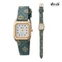 和心 わこころ 畳の革バンド WA-002L-G 日本製にこだわった腕時計 女性用 時計 電池式　送料無料　名入れ刻印対応、有料　ZAIKO