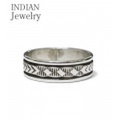 INDIAN JEWELRY ナバホ族アーティストの作品『NAVAJO STAMPED SILVER RING Bruce Morgan』【アメカジ・ネイティブ】IJ-100