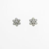 PT フラワー ダイヤモンドピアス
