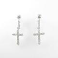 PT／K14WG クロス ダイヤモンドイヤリング