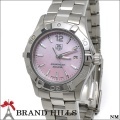 タグホイヤー レディース クォーツ 腕時計 アクアレーサー SS ピンクシェル文字盤 WAF1418.BA0812 TAG HEUER 美品 [121044]