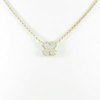 K18YG フラワー ダイヤモンドネックレス