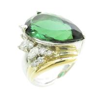 K18YG／PT トルマリンリング