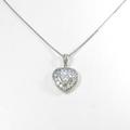 プラチナダイヤモンドネックレス 0．474ct・H・SI2・ハートシェイプ